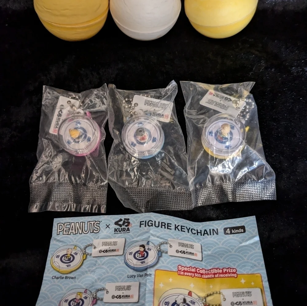 3 brand new peanuts x kura sushi plates